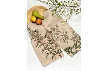 Herbs "Coriandr & Rosemary" Linen Kitchen Towels