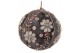 Gray velvet ball with beaded flowers