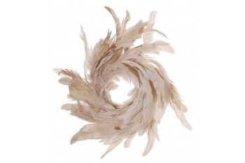 Feather wreath cream