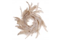 Feather wreath cream
