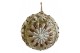 Velvet gray ball with embroidered flowers and beads