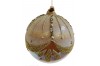 Glass ball brown shiny with bead deco