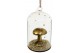 Glass dome with gold mushroom and glitter