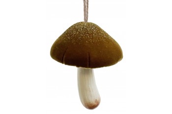 Velvet mushroom brown with glitters