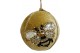 Velvet ball mustard with beaded bee