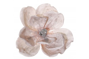 Magnolia with clip cream silver glitter