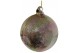 Glass ball pink lustered champagne gletter inside