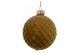 Sametově hnědá skleněná koule vroubkovaná