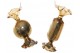 Shiny golden glass candies 2 pcs