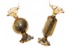 Shiny golden glass candies 2 pcs