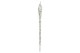 Glass icicle silver glitter 32