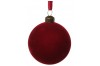 Skleněná sametová koule v barvě bordó