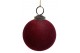 Glass ball burgundy velvet