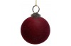 Glass ball burgundy velvet