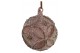 Glass floral ball antique burgundy beaded copper glitter