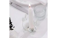 Candle holder BK. FLWR silver plated