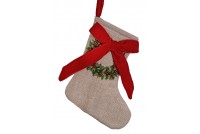 Bavlněná punčocha s věnečkem z korálků a mašlí