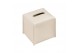 Amsterdam leather tissue box square - light grey