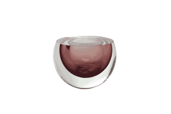 Drop váza plochá koule purpurová