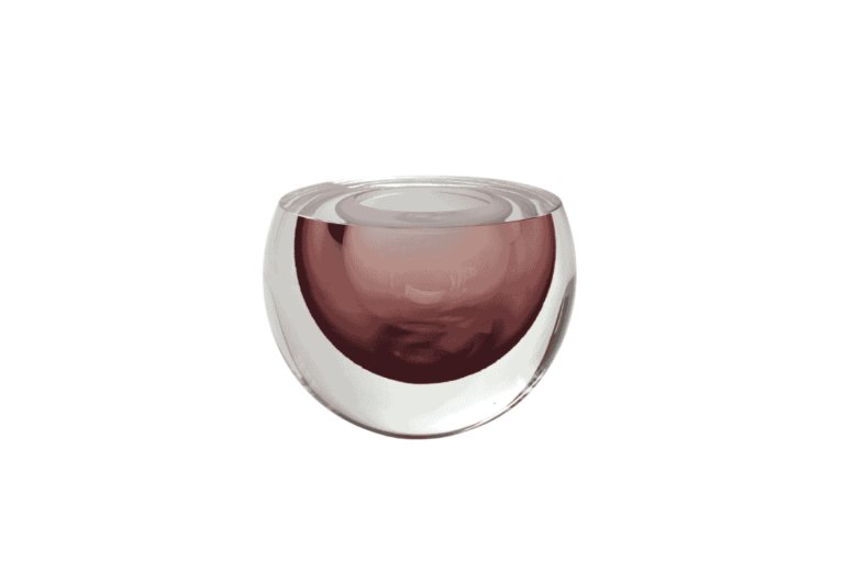 Drop flat sphere vase - purple