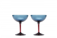 Sada sklenic na šampaňské Blue Fume