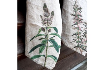 Mint and Rosemary Motif Kitchen Towel